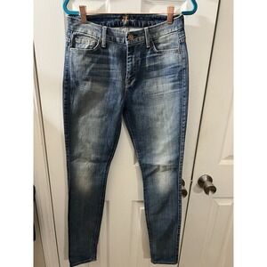 7 For All Mankind Ankle Jeans Womens 27 Blue High Waist Skinny Jeans